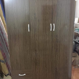 Tủ Nhựa 3 Cánh Nâu Gỗ TA367