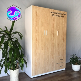 Tủ Nhựa 3 Cánh Giả Gỗ TA338