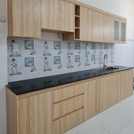 Tủ bếp nhựa cao cấp Ecoplast full nội thất thông minh 