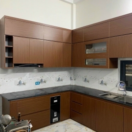 Tủ bếp nhựa nhà chị Hà tân Bình